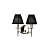 63659 Stanford Sienas lampa pulēts niķelis 2x40W E14  INTERIORS 1900