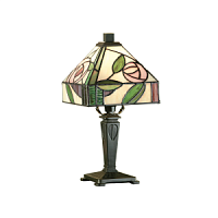 64388 galda lampa Willow Tiffany stikls 1x40W E14 Interiors 1900