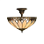 63978 griestu lampa Brooklyn Tiffany stikls 3x60W E27 Interiors 1900