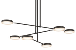 MOD070PL-L38B3K griestu lampa Fad melna LED 2200lm 3000K Maytoni