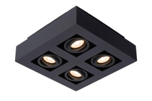 09119/21/30 XIRAX gaismeklis melns GU10 4x5W Lucide