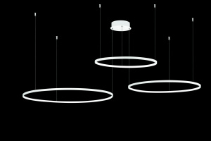 SO.SOEL/3-BIANCO Griestu gaismeklis balts D60/80cm 28+38+47W 3000-4000K 6720lm Ondaluce