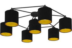 97895 STAITI Lustra melni/zelta kupoli 7x40W E27