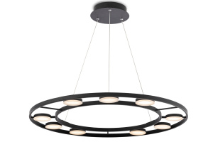 MOD070PL-L63B3K griestu lampa Fad melna LED 2900lm 3000K Maytoni