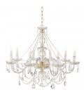 LP.OPERA/6 OPERA lustra krist/zelts 6x40W E14 D720mm minH630mm (body) Ondaluce