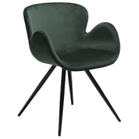 100200160 krēsls Gaia zaļš velvets/melnas kājas Dan-Form