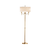 63620 stāvlampa Stanford vec.misiņš/bēšs kupols 2x40W E14 Interiors 1900