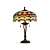 64377 galda lampa Vesta Tiffany stikls 2x60W E27 Interiors 1900