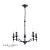 LA3756240-Q LUDCHURCH 5lt Lustra melna D540mm 5x40W E14 Laura Ashley