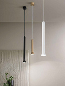 SO.LILA/PC-NERO Griestu gaismeklis MELNS D6,6cm 1x40W GU10 Ondaluce
