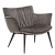 700675110 atpūtas krēsls Join pelēks velvets/melnas kājas Dan-Form