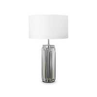 MOD304TL-01GR galda lampa Muse hroms/stikls/balts kupols 1x60W E27 Maytoni