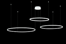 SO.SOEL/3-BIANCO Griestu gaismeklis balts D60/80cm 28+38+47W 3000-4000K 6720lm Ondaluce