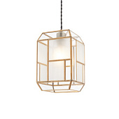 73300 Chatsworth kupols bez vada  zelta/mat. stikls 1x40W E27 Endon  Lighting Brands