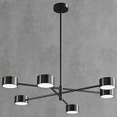 6418 Dora griestu gaismeklis melns 6x10W GX53 TK