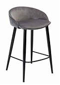 300800690 bāra krēsls Dual pelēks velvets/melnas kājas H:81cm Dan-Form