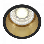 DL049-01GB iebūvējams gaismeklis Reif melns/zelts 1x50W GU10 Maytoni