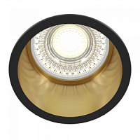 DL049-01GB iebūvējams gaismeklis Reif melns/zelts 1x50W GU10 Maytoni