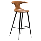 200801584 bāra krēsls Flair brūna āda/melnas kājas H:100cm Dan-Form