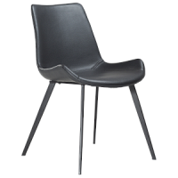 100690610 krēsls Hype melna eko āda/melnas kājas Dan-Form