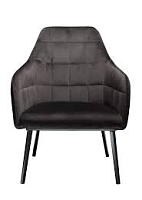 100801598 krēsls Embrace melns velvets/melnas kājas Dan-Form