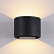 O573WL-L6B Fulton sienas gaismekļis melns 6W 500lm LED H100 W100 IP54 Maytoni