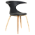 100222011 krēsls Flair melna āda/koka kājas Dan-Form