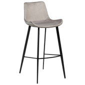200390714 bāra krēsls Hype pelēks velvets/melnas kājas H:101cm Dan-Form