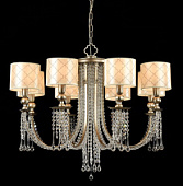 H018-PL-08-NG (DIA018-08-NG) Lustra antīks zelts/bēšs abažūrs 8x40W E14 D82 Maytoni