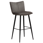 200675110 bāra krēsls Join pelēks velvets/melnas kājas H:103cm Dan-Form