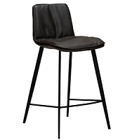 300650120 bāra krēsls Fierce pelēka eko āda/melnas kājas H:93cm Dan-Form