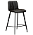 300650120 bāra krēsls Fierce pelēka eko āda/melnas kājas H:93cm Dan-Form