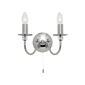 2030-2AS sienas lampa Bernice sudrabs 2 x 60W E14 Endon