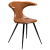 100222310 krēsls Flair brūna eko āda/melnas kājas Dan-Form