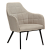 700801602 krēsls Embrace bēšs audums  Dan-Form
