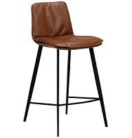 300650100 bāra krēsls Fierce brūna eko āda/melnas kājas H:93cm Dan-Form
