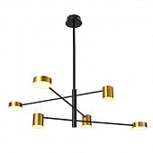 PND-16374-6-BK-GD-3K Lustra Remdal melns/zelts LED 26.6W Italux