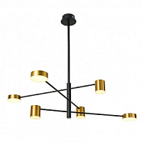 PND-16374-6-BK-GD-3K Lustra Remdal melns/zelts LED 26.6W Italux