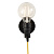 79382 sienas lampa Studio melna/dzeltens vads 40W E27 Endon