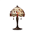 64086 galda lampa Dragonfly bēša TIffany stikls 2x60w E27 Interiors 1900