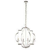 81915 griestu lampa Garland spīdīgs niķelis/kristāls 4 x 40W E14 Endon