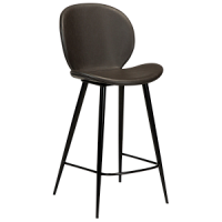 300800220 bāra krēsls Cloud pelēka eko āda/melnas kājas 100cm Dan-Form