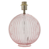 81909 galda lampa bez kupola Jemma rozā stikls/niķelis 40W E27 Endon