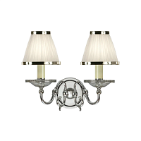 63724 sienas lampa Tilburg niķelis/balti kupoli 2x40W E14 Interiors 1900