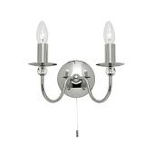 2013-2CH Parkstone sienas lapma hroms 2x60W E14  ENDON