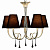 6208 Paola lustra pendant 5x40W E14 melns/sudrabs Mantra