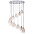 76518 griestu lampa Verina hroms/stikls 12 x 28W G9 Endon