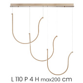 SO.ARQUA/3R -ORO Griestu gaismeklis ARQUA zelts 108W 6540lm 3000K DIMM Ondaluce