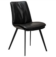 100650110 krēsls Fierce melna eko āda/melnas kājas Dan-Form