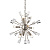 81917 griestu lampa Miro niķelis/kristāls 9 x 40W E14 Endon